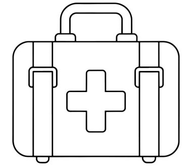 Güvenlik ve askeri projeler için ilk yardım çantası çizimi