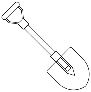 Askeri veya bahçe temalı tasarım için karikatür yerleştirme aracı çizimi