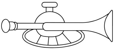 Müzik ve askeri temalı sanat eserleri için tasarlanmış borazan enstrümanı