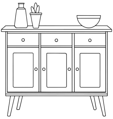 Dekor resimli modern büfe katalog sahneleri ve yaratıcı ev görselleri için ideal