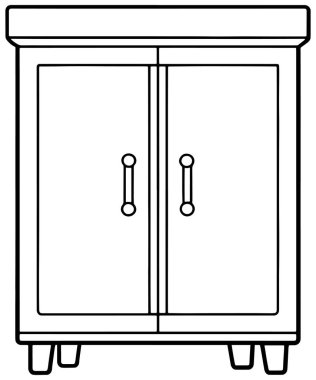 Minimalist kabine tasarımı temiz ev dekorasyonu ve basit mobilya temalı projeler için mükemmel.