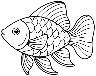 Gourami çizgi filmi çocuklar için mükemmel deniz eğitimi kitapları ve renkli deniz yaşamı aktiviteleri.