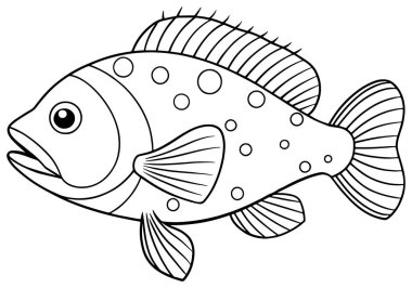 Karikatür orfozunun ana hatları deniz hayatı boyama kitapları ve yaratıcı okyanus aktiviteleri sayfaları için mükemmel.