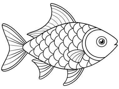 Çizgi filmlerdeki balık çizimleri sayfaları boyamak ve deniz yaşamının çizimleri için mükemmeldir.