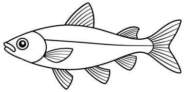 Küçük balık hattı sanatı çocuk aktiviteleri kitapları ve eğitici su boyama kaynakları için harika.