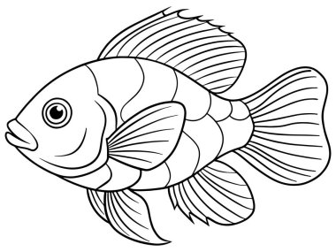 Oscar balık çizgi filmi çocuklar için mükemmel bir çizim. Su kitapları ve deniz temalı içerik öğrenme içeriği