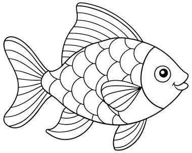 Eğitim amaçlı deniz projeleri ve çocuk kitapları için harika bir Rainbowfish çizgi filmi mi?