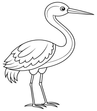 Çizgi film turnaları, çocukların renklendirme faaliyetleri ve eğitici kuş çalışmaları için siyah-beyaz tarzında resimleme çiziyor.