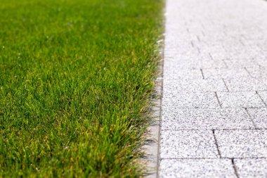 Taş kaldırım dokusu. Granit parke kaldırım arka plan. Parke taşı kaldırımSoyut arka plan