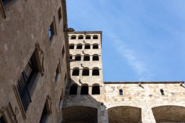 Barcelona, İspanya 'da Santa Agatha Kilisesi Gotik bir binadır.