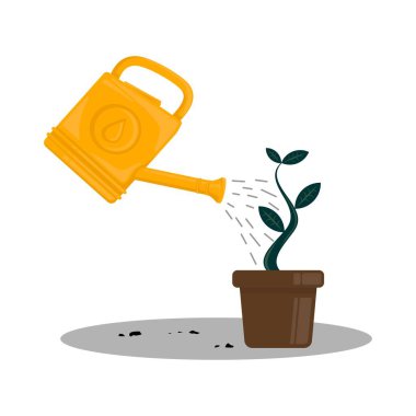 Sulama Bitkilerinin Hızlı Büyümesi: Şeffaf Arkaplanda İzole edilmiş Premium Vektör Resmi