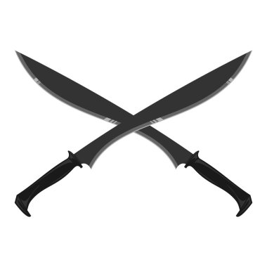 Çapraz kılıçlar logo etiket işareti vektör illüstrasyonu için beyaz arkaplan tasarımı elementinde izole edildi