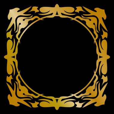 Mükemmel yuvarlak altın süsleme vektör illüstrasyonu, altın davetiye dekorasyonu. Altın mandala süsü.