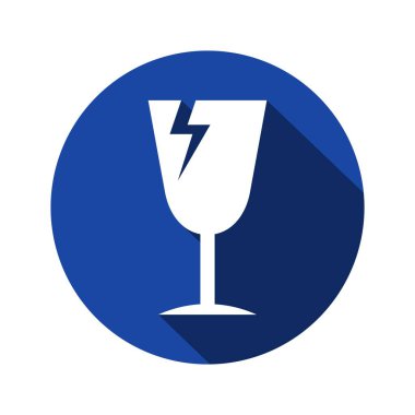 Kırık şarap kadehi, beyaz arka planda izole edilmiş web sitesi, uygulama ve ui için hat tasarımı konusunda kırılgan bir vektör simgesi. Düzenlenebilir felç. EPS 10 vektör illüstrasyonu.