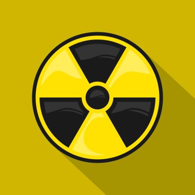 Radyasyon Tehlike İşareti Tehlike etiketi. Radyoaktif kirlenme ve nükleer tehdit uyarısı simgeleri ya da sembolleri. Nükleer Tehlike, Radyasyon İyonlaştırma ve X-ray Uyarısı.