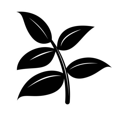 Organik minimalist silüet yaz ve bahar dalları ve yapraklı logo tasarımı elementleri. Zarif çiçek dalı süslemesi. Botanik basit. Bitki simgesi. Vektör Grafiği. EPS