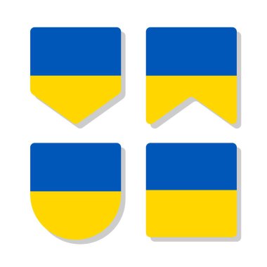 Premium Gümüş Çerçeveli Ukrayna Bayrak Simgesi Koleksiyonunun Yüksek Kaliteli Vektör İllüstrasyonu. Beyaz Arkaplan, Düzenlenebilir ve Ölçeklenebilir EPS Dosyası, Lüks Grafik Tasarım Elemanları İçin Mükemmel