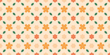 Parlak Çiçek Temalı Duvar Kağıdı Arkaplanı. Neşeli ve dengeli çiçek deseni. Yüksek Premium Düzenlenebilir Vektör İllüstrasyonu. Düz Tasarım. Grafik Tasarım ya da Yazdırma Gereksinimleri için Mükemmel