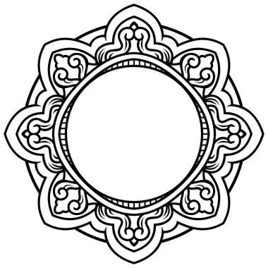 Zarif Premium Lüks Dekoratif Tasarım, Mükemmel Dengelenmiş Simetri, Düz Stil Düzenlenebilir Vektör İlülasyonu, Grafik Tasarım, Kesim ve Yazdırma İhtiyacı İçin Beyaz Üzerine İzole