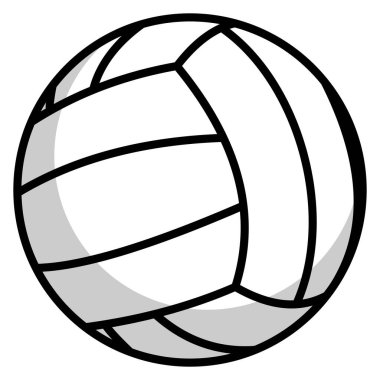 Beyaz Arkaplan, Düzenlenebilir ve Ölçeklenebilir Spor Simgeleri ve Grafiksel Projeler için Voleybol Siluet Vektör Resimleri Siyah ve Beyaz Tasarım, Basit Grafik İzolasyonu