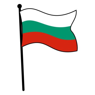 Logo, Rozet, Mark ve Etiket Şablonu, Düzenlenebilir ve Ölçeklenebilir EPS Resimleri İçin Bulgar Bayrakları Koleksiyonu, Beyaz Arkaplanda Minimalist Biçim