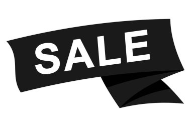 Beyaz Arkaplan, Düzenlenebilir ve ölçeklenebilir EPS Dosyası Üzerinde İzole edilmiş, El Sallama veya Katlanmış Kurdele Tasarımı Şablonu Basit İndirimli Etiket Şablonu