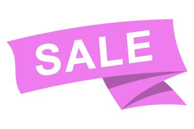 Beyaz Arkaplan, Düzenlenebilir ve ölçeklenebilir EPS Dosyası Üzerinde İzole edilmiş, El Sallama veya Katlanmış Kurdele Tasarımı Şablonu Basit İndirimli Etiket Şablonu