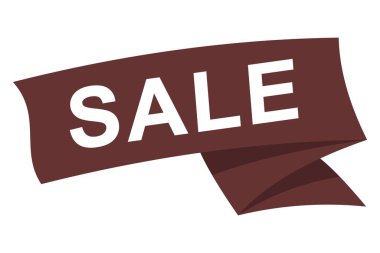 Beyaz Arkaplan, Düzenlenebilir ve ölçeklenebilir EPS Dosyası Üzerinde İzole edilmiş, El Sallama veya Katlanmış Kurdele Tasarımı Şablonu Basit İndirimli Etiket Şablonu