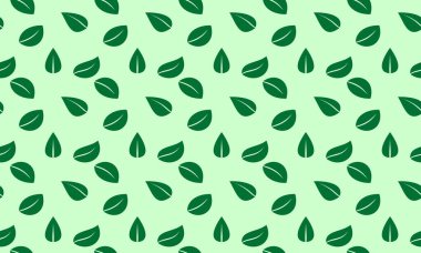 Duvar Kağıdı ve Doğal Arkaplan için Kusursuz Yeşil Taze Yaprak Arkaplanı, Basit Vektör Resimleri, Düzenlenebilir ve Ölçeklenebilir EPS Dosyası