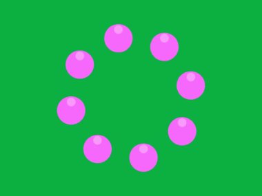 Görüntü Efektleri için Çembersel Noktalar Krom Anahtar Arkaplanına Animasyon Yüklüyor