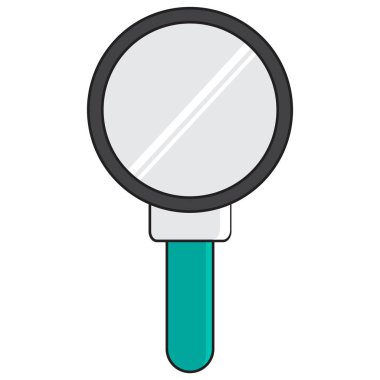 Büyütme cam vektörü izole görüntü