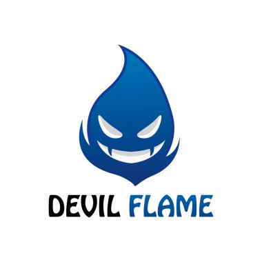 bad fire mascot esport logo design. Devil Fire and Devil Flame Logo. clipart