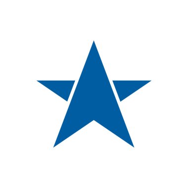 Soyutlanmış Arkaplan ile zarif bir biçimde Yıldız Logo Vektörü