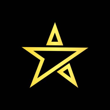 Soyutlanmış Arkaplan ile zarif bir biçimde Yıldız Logo Vektörü