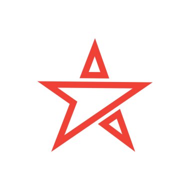 Soyutlanmış Arkaplan ile zarif bir biçimde Yıldız Logo Vektörü