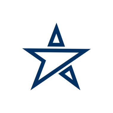 Soyutlanmış Arkaplan ile zarif bir biçimde Yıldız Logo Vektörü