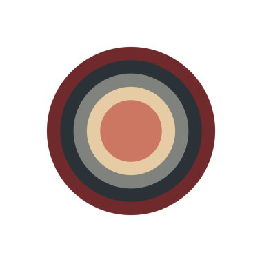 Bulls 'un göz çember logosu. Renkli hipnotik çemberler. hedef simge klasiği.