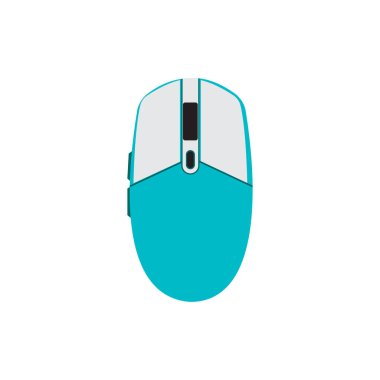 Bir oyun faresi tasviri. Kablosuz ve kablosuz fare, bilgisayar faresi logoları ve simgeleri