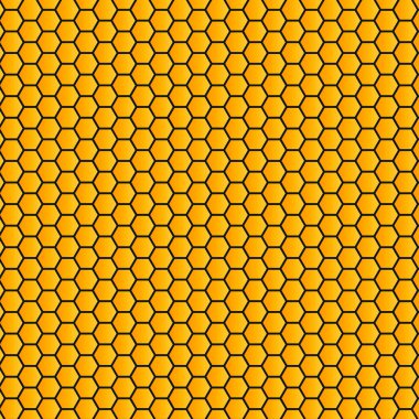 Bal petekleri. Soyut geometrik süs. Beyaz arka planda sarı bal petekleri. Vektör illüstrasyonu.