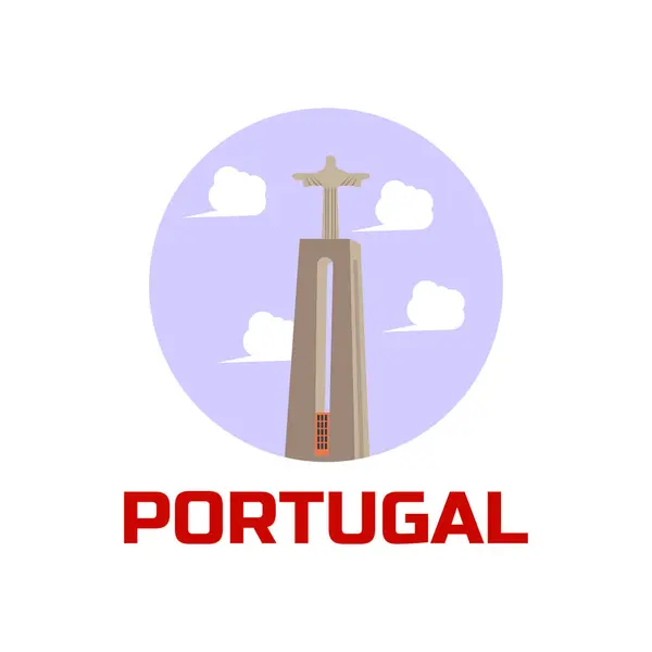 stock vector West Sumatra, Indonesia - May 5, 2024. Simple illustration Sanctuary of Christ the King in Lisbon, Portugal. vector illustration.