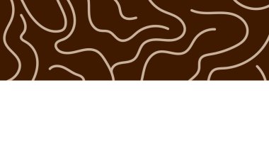 Topoğrafik haritanın şekillendirilmiş yüksekliği çizgiler ve hatlarla sınırlandırılır. Koşullu coğrafya şeması kavramı. Büyük boy olsun. Vektör çizimi. kopyala ve negatif boşluk.