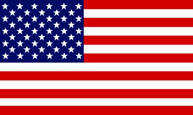 Amerikan bayrağı, ABD vektör bayrağı. Birleşik Devletler Vektör Grafiklerinin Bayrağı