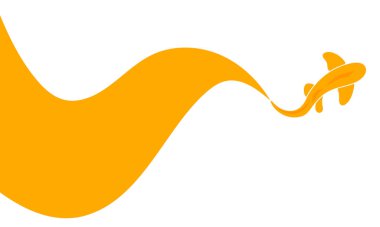 Okyanus arka planı, üst hava görüntüsü vektör illüstrasyonu. Köpekbalıklarıyla su dalgaları yüzey deseni. Merkezdeki boşluğu kopyala. Deniz seyahati tasarımı.