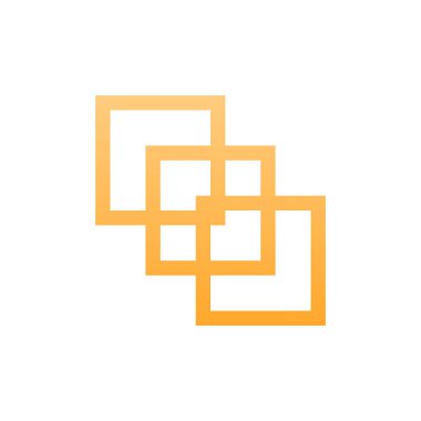 Satırları ve boş arkaplanı olan üç kutulu logo