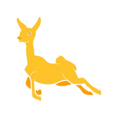 Geyik logosu dizaynını çalıştır. Geyik logosu tasarım şablonu Geyik silueti