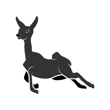 Geyik logosu dizaynını çalıştır. Geyik logosu tasarım şablonu Geyik silueti