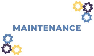 Cog Wheels vektör çizimi. Müşteri destek ikonu. Teknik destek mühendisliği ışık arka planı konsepti. İnşaat sayfasının altındaki internet sitesi. Web Sayfası bakımı.