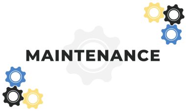 Cog Wheels vektör çizimi. Müşteri destek ikonu. Teknik destek mühendisliği ışık arka planı konsepti. İnşaat sayfasının altındaki internet sitesi. Web Sayfası bakımı.