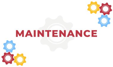 Cog Wheels vektör çizimi. Müşteri destek ikonu. Teknik destek mühendisliği ışık arka planı konsepti. İnşaat sayfasının altındaki internet sitesi. Web Sayfası bakımı.