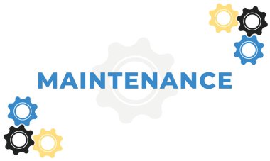 Cog Wheels vektör çizimi. Müşteri destek ikonu. Teknik destek mühendisliği ışık arka planı konsepti. İnşaat sayfasının altındaki internet sitesi. Web Sayfası bakımı.